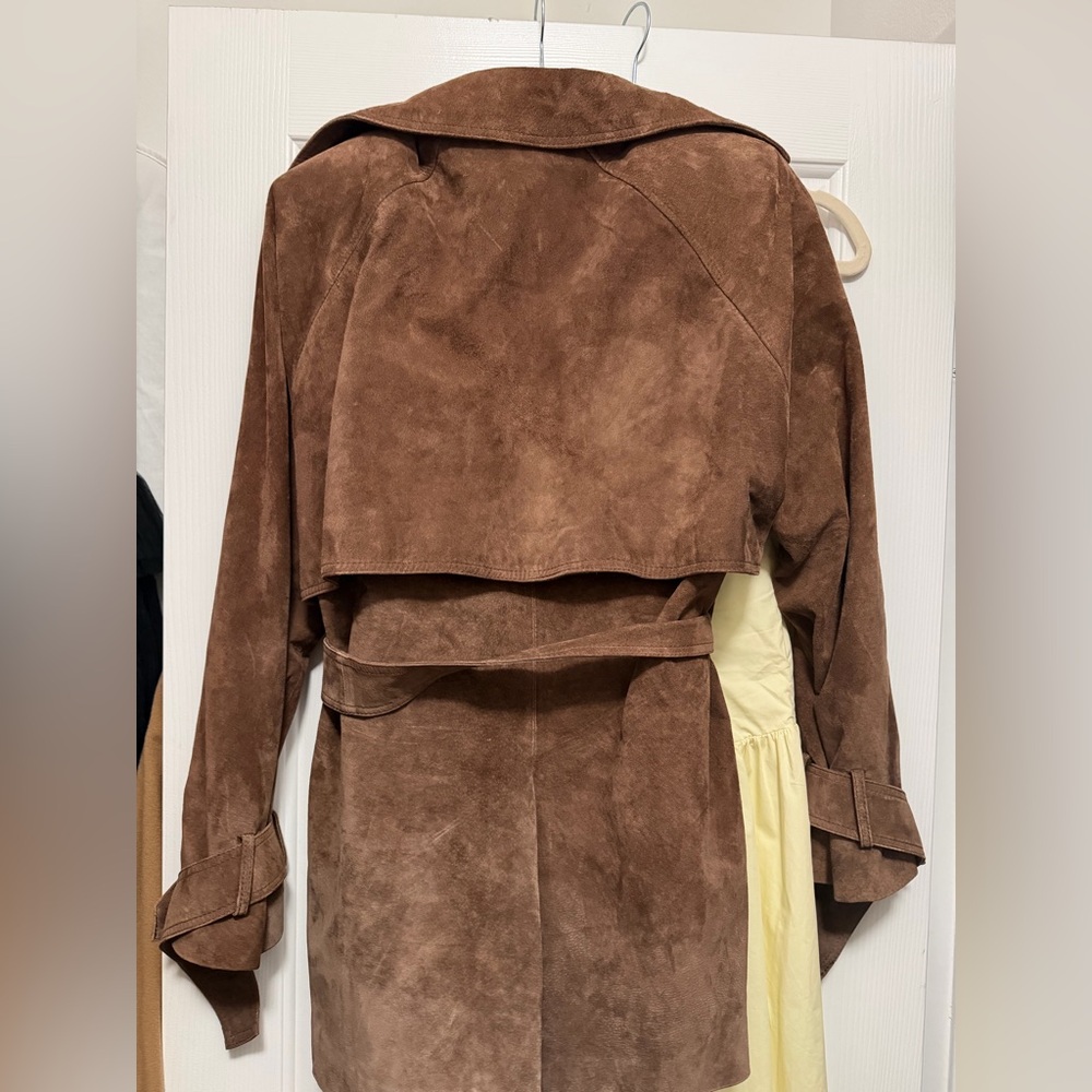 Women's Ducie Lisa Suede Trench Coat - Picture 8 of 9